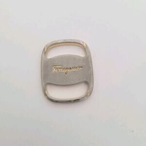 Salvatore Ferragamo Silver Metal Buckle with Gold Logo